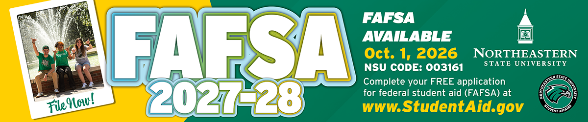 FAFSA 2027-2028 Available Oct. 1. NSU Code: 003161. Complete your free application for federal student aid (FAFSA) at www.StudentAid.gov. 
