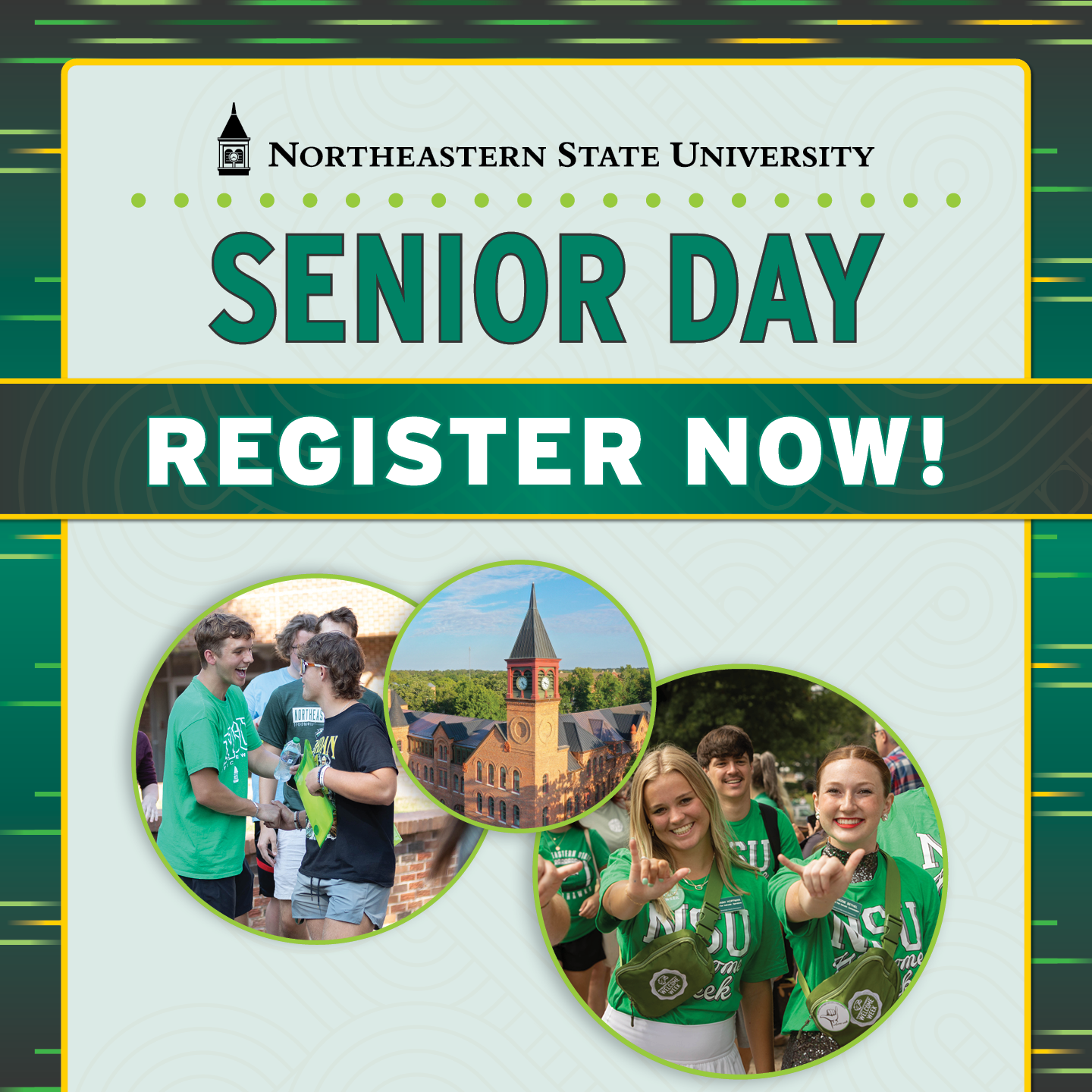 Senior Day 2026 Graphic. Apply today.