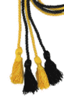 Beta Sigma Kappa BLACK AND GOLD cord