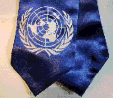 Model United Nations A royal blue stole with a white UN symbol