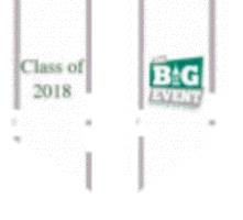 NSU Big Event Committee A white stole with gray trim, green lettering and the Big Event logo