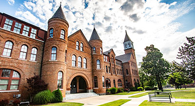 Picture of the front of Seminary Hall at NSU Tahlequah