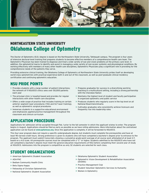 College of Optometry (PDF)