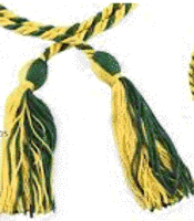 Rho Theta Sigma green and gold cord