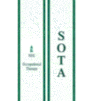 Student Occupational Therapy Association A white stole with green border NSU clocktower logo