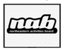 Northeastern Activities Board (NAB) Green stole with NAB logo